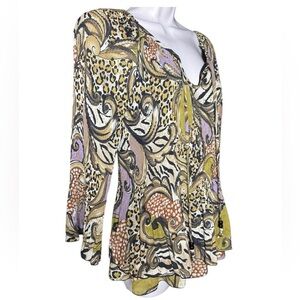 LARRY LEVINE y2k fairycore shirt. Animal print